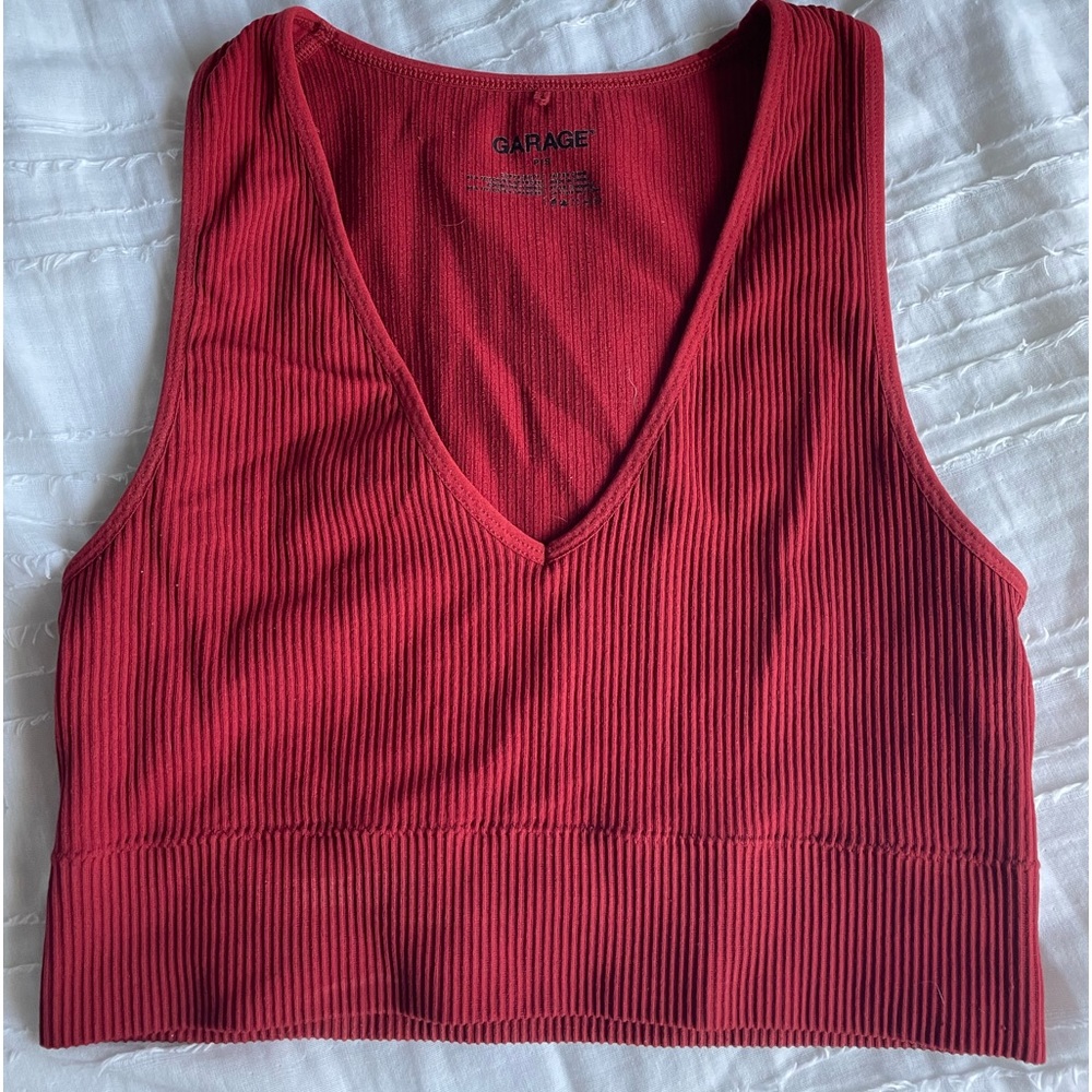 Garage Red Stella Seamless Plunge Tank - Size S